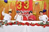 左から深澤辰哉、磯村勇斗、宮舘涼太、後藤輝基。