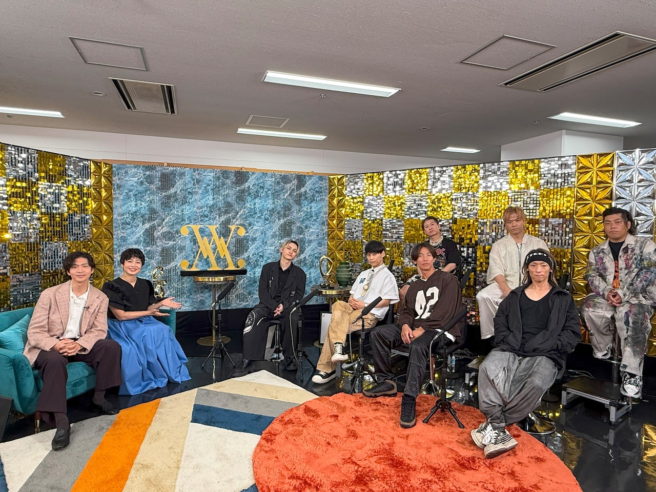 左から松下洸平、有働由美子、SKY-HI、UVERworld。©日本テレビ