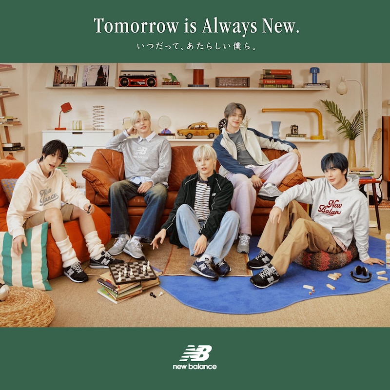 TOMORROW X TOGETHERを起用したABCマート「New Balanceキャンペーン」のビジュアル（ABC-MART）。