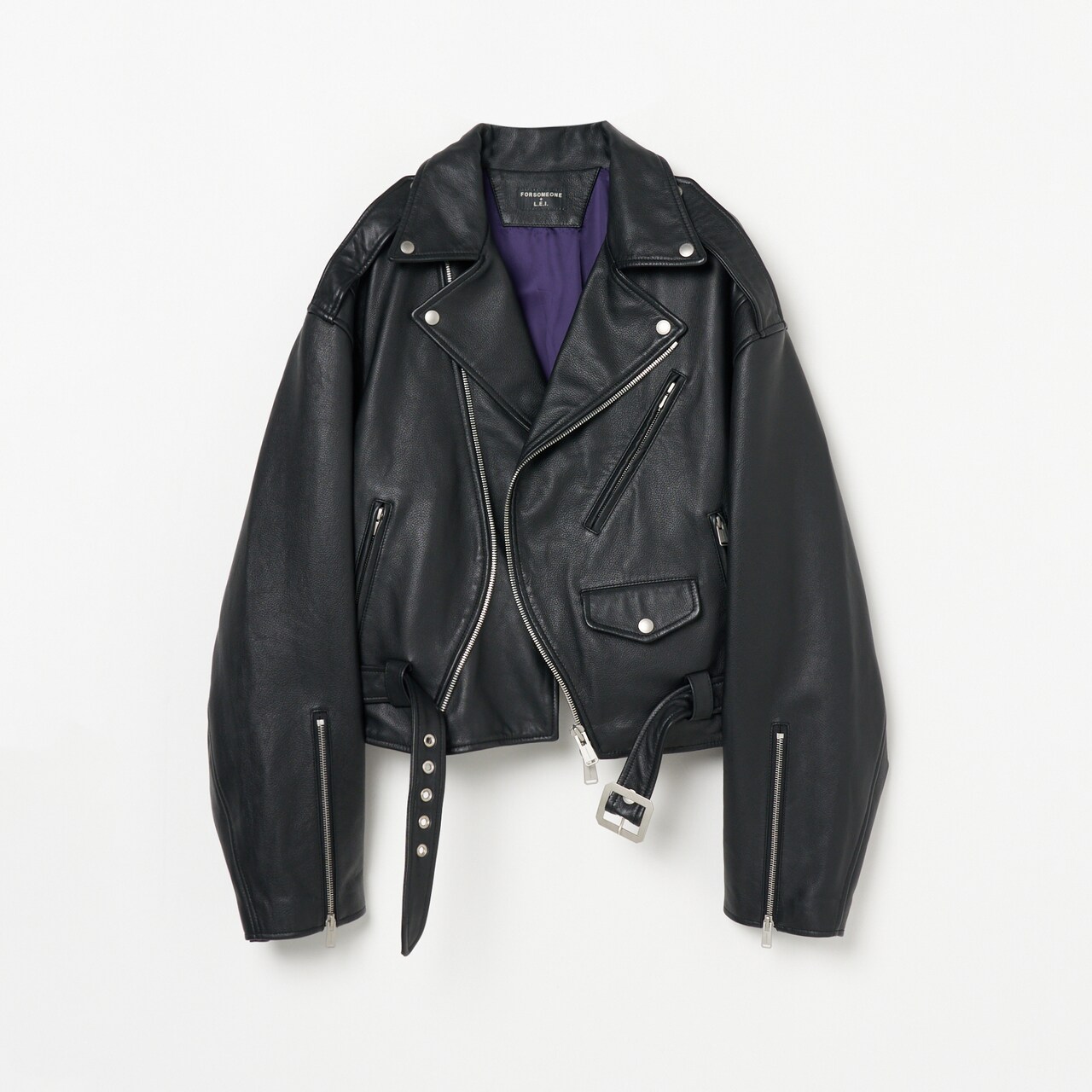 【L】レザー ブラックジャケット AT FAR HEAVEN チュウカタベタイ L】レザー ブラックジャケット AT FAR HEAVEN チュウカタベタイ