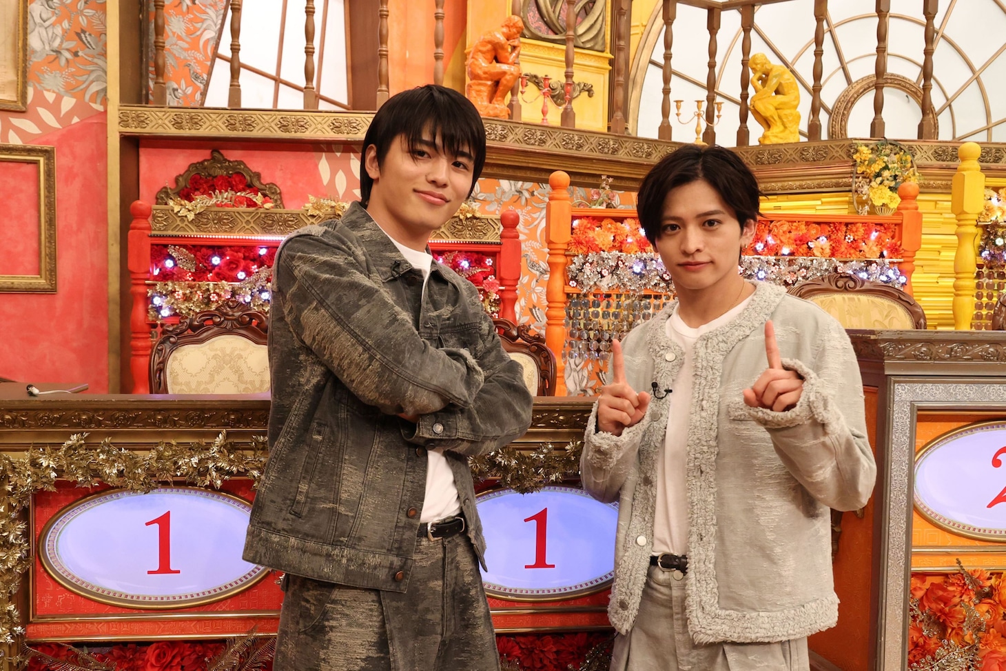 timeleszの篠塚大輝と猪俣周杜。 ©フジテレビ