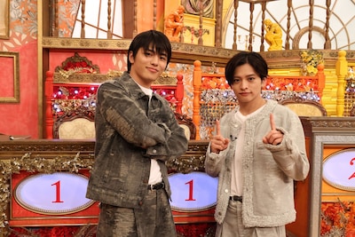timeleszの篠塚大輝と猪俣周杜。 ©フジテレビ