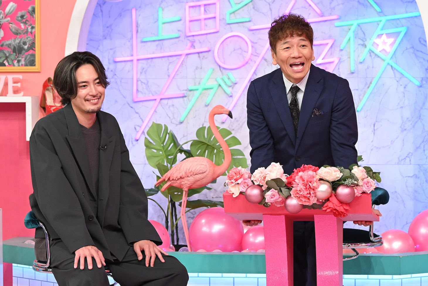 間宮祥太朗と上田晋也（くりぃむしちゅー）。