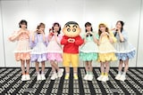 FRUITS ZIPPERと野原しんのすけ。
