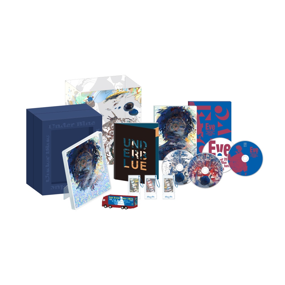 Eve「Eve Arena Tour 2025 [Under Blue] 」完全生産限定豪華盤のパッケージ画像。