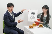 池田瑛紗が堺雅人に似顔絵をプレゼント。
