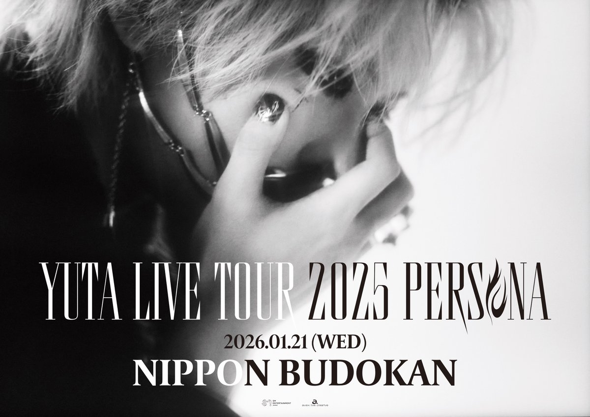 「YUTA LIVE TOUR 2025 -PERSONA-」追加公演告知ビジュアル（NCT X @NCT_OFFICIAL_JPより）