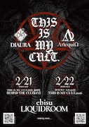 「DIAURA × ΛrlequiΩ 2MAN LIVE - 恵比寿LIQUIDROOM 2days -」フライヤー