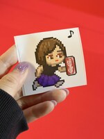 その場で生成したオリジナルキャラクターのステッカー。