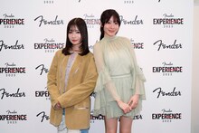 SILENT SIRENの山内あいな（B）、すぅ（Vo, G）。