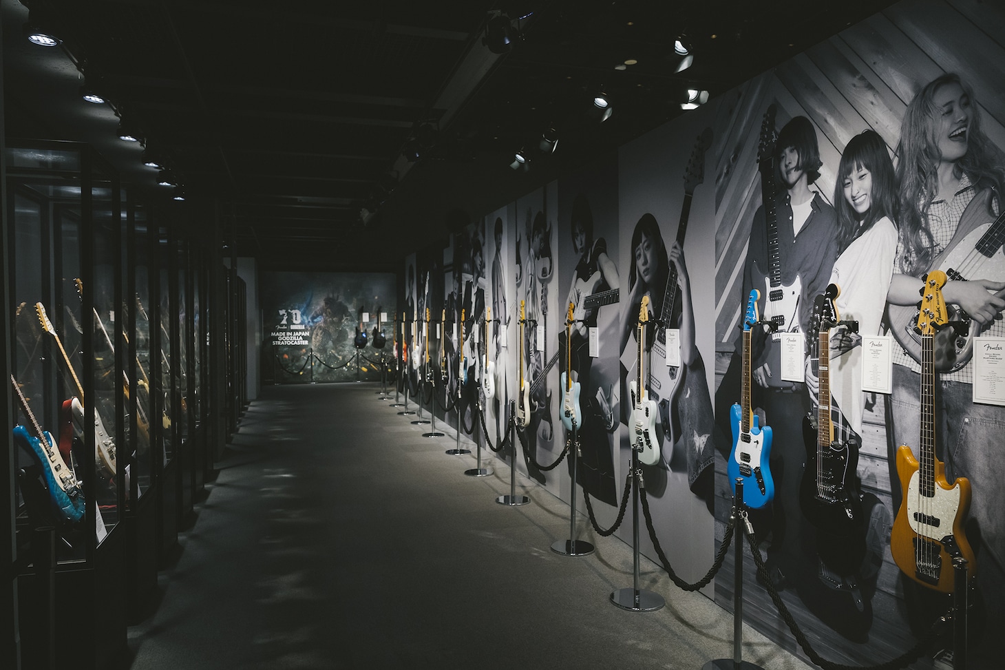 FENDER FLAGSHIP TOKYOに展示されたFenderの楽器。