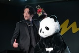 盛山晋太郎(見取り図)とananパンダ。