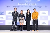 左から岩田剛典、RIEHATA、ソヨン(i-dle)、Gaeko。©Mnet