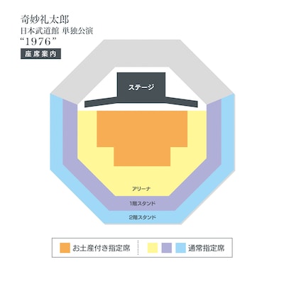 「奇妙礼太郎 日本武道館 単独公演 “1976”」座席案内