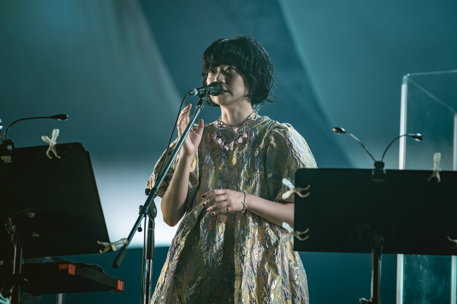 くるりのステージに出演した畳野彩加（Homecomings）。（撮影：井上嘉和）