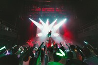 脚立に上がるなに（中央）。（Photo by ike）