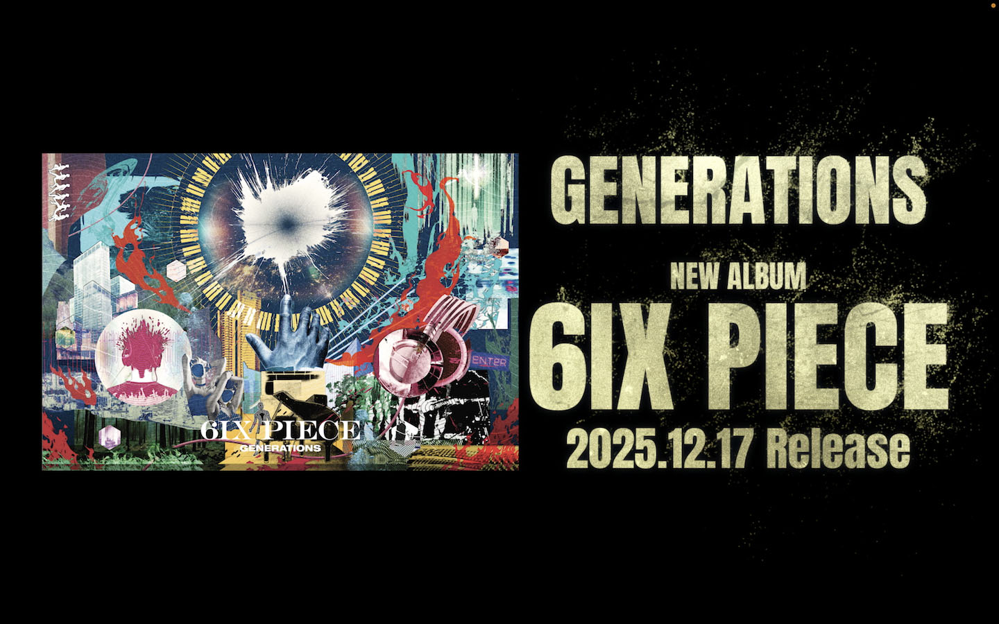 GENERATIONS「6IX PIECE」告知ビジュアル