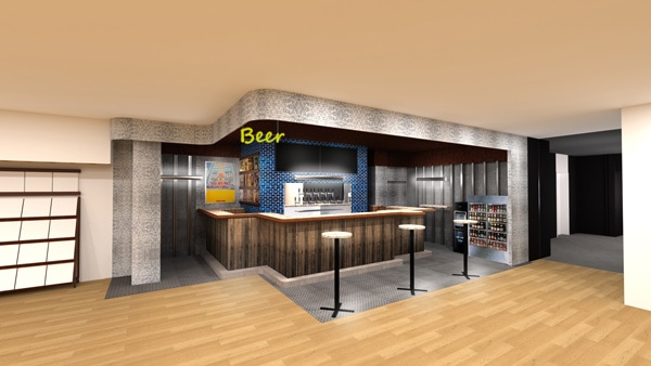 6階に新設されるビアスタンドのイメージ図。