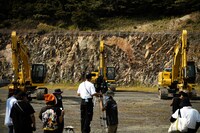 スチャダラパー「ビート道 feat. ロボ宙」ミュージックビデオ撮影の様子。