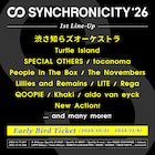 「SYNCHRONICITY」第1弾でThe Novembers、People In The Box、Khakiら