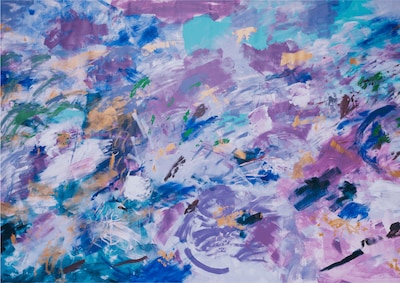 「#DRAW_YOURSELF」キャンペーンの「アート賞」の賞品であるBE:FIRSTメンバー参加アート（絵画）。