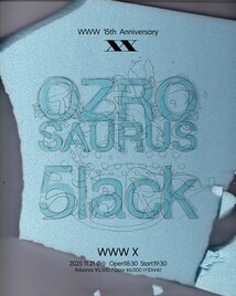 OZROSAURUSと5lack、WWW Xでツーマン