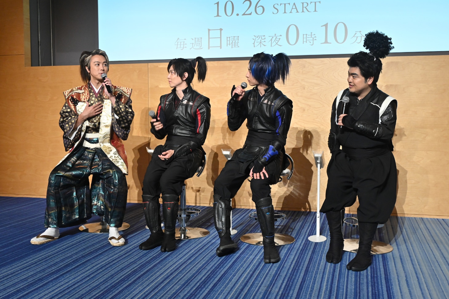 左からTAKAHIRO、佐藤大樹、木村慧人、加藤諒。