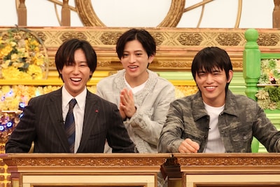 左から阿部亮平、篠塚大輝、猪俣周杜。(c)フジテレビ