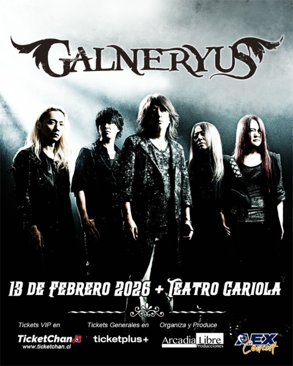 GALNERYUSチリ公演の告知画像。