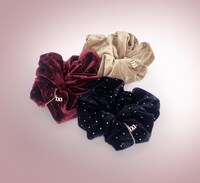 Studded Fluffy Scrunchie