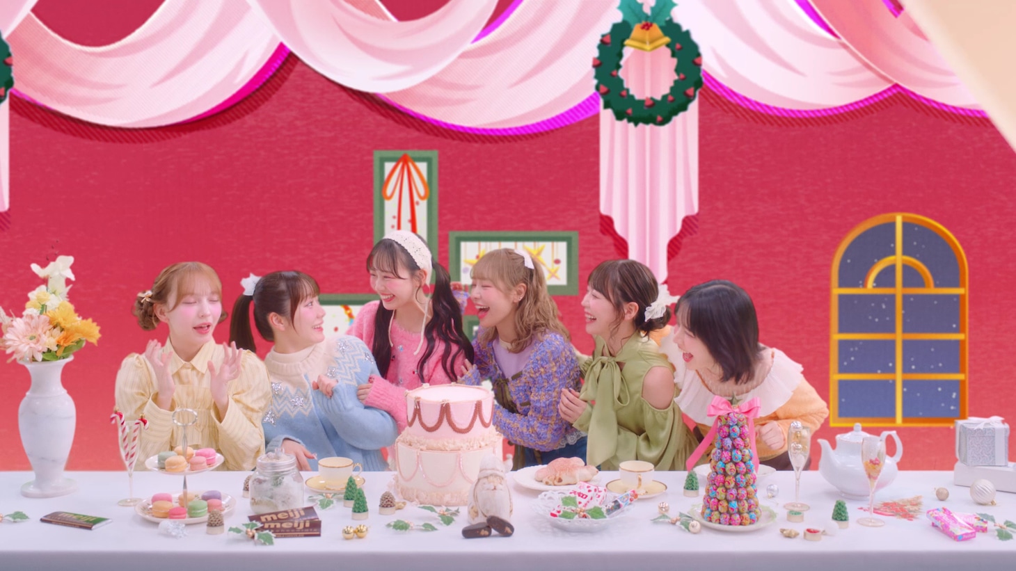 「meiji♡FRUITS ZIPPER～何度だってクリスマスを楽しもう～ #NEWOKASHIPROJECT」Web CMより。