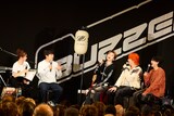 超特急が登場した、BUZZER STAGEのトーク収録の様子。（撮影：山内洋枝［PROGRESS-M］）