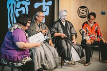 安藤なつ（メイプル超合金）と人間椅子。©︎スペースシャワーTV