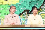 「秘密のケンミンSHOW極」より。左から、為永幸音（アンジュルム）、川名凜（アンジュルム）。©読売テレビ