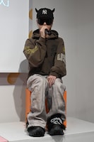 「じゃがレコードが挑戦するタベオト戦略と新楽曲の発表会」に登壇したピラフ星人。