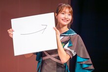 「UFOが地球から持ち帰ろうとしていた意外なモノとは？」というお題への里仲菜月（Task have Fun）の回答「私」。