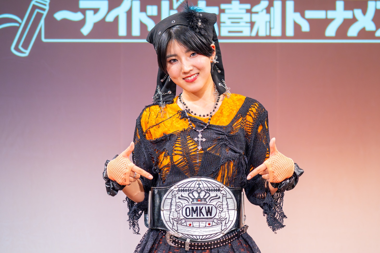 「おもカワ2025」王者の小島はな（AMEFURASSHI）。