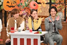 左から宮田俊哉、滝沢カレン、藤ヶ谷太輔。©テレビ朝日