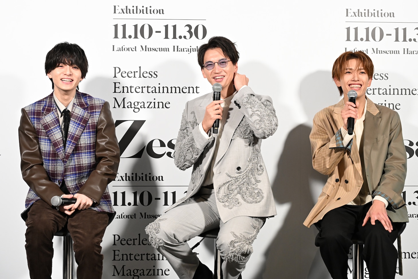 左から西村拓哉（関西ジュニア）、大倉忠義（SUPER EIGHT）、深田竜生（ACEes）。