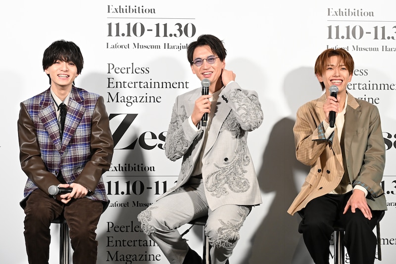 左から西村拓哉（関西ジュニア）、大倉忠義（SUPER EIGHT）、深田竜生（ACEes）。