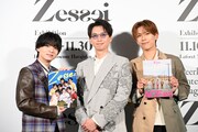 左から西村拓哉（関西ジュニア）、大倉忠義（SUPER EIGHT）、深田竜生（ACEes）。