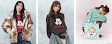 「Roomy's WEB STORE」のDisney Collectionを着用する坂井仁香、辻野かなみ、吉川ひより。