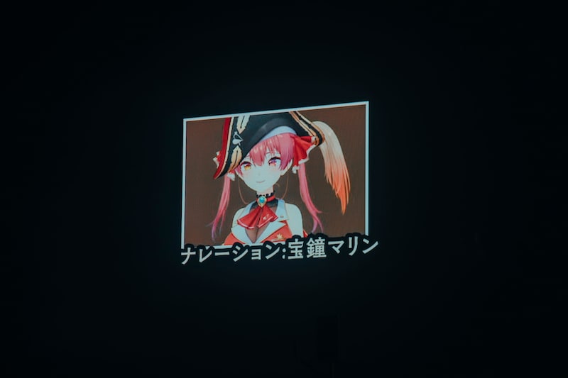 ライブでナレーションを務めた宝鐘マリン。（撮影：横山マサト）