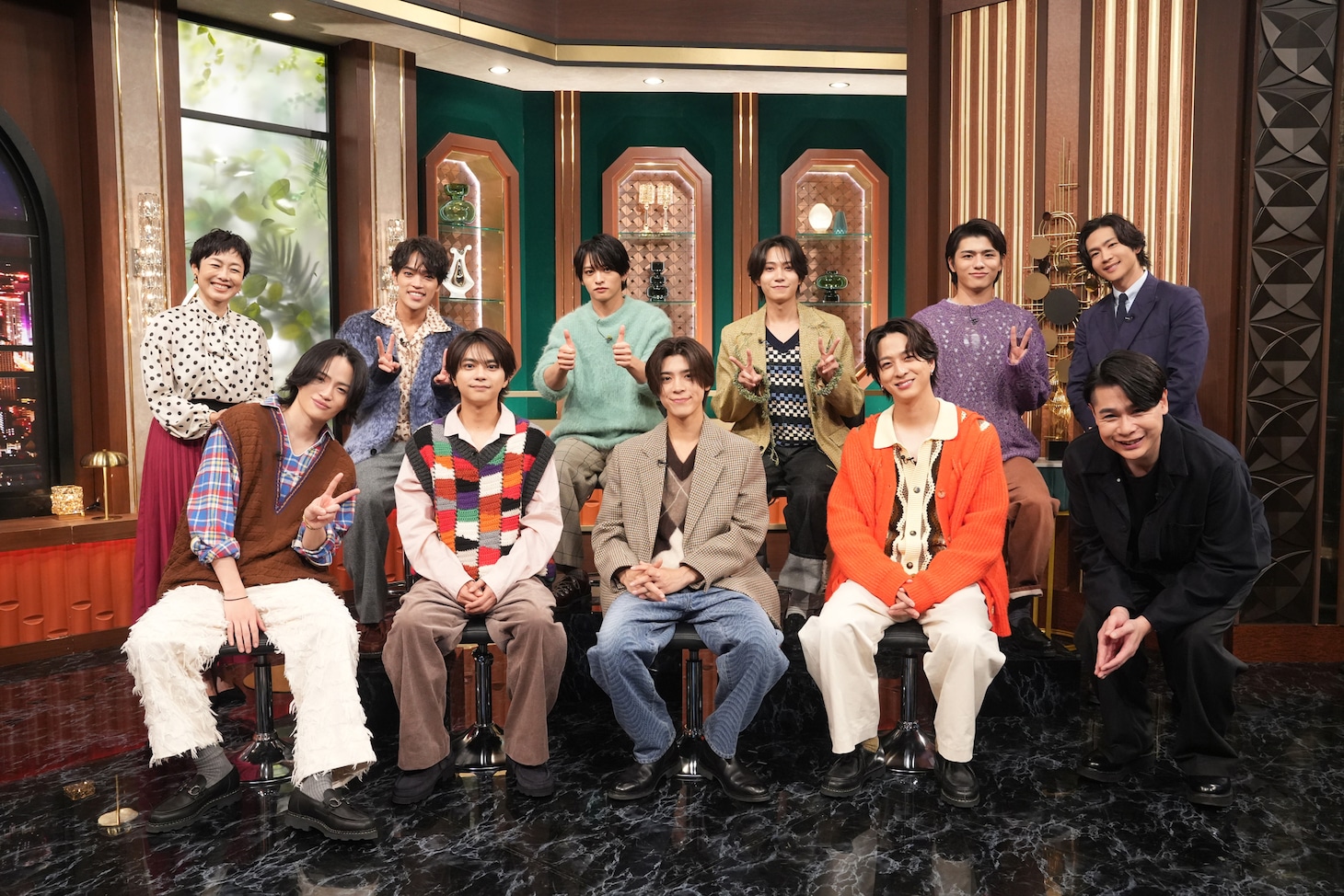 timelesz、有働由美子、松下洸平、吉村崇（平成ノブシコブシ）。©日本テレビ