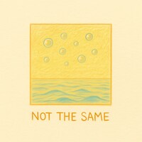 晴弥、UNE、stbによる配信シングル「Not the same」ジャケット。