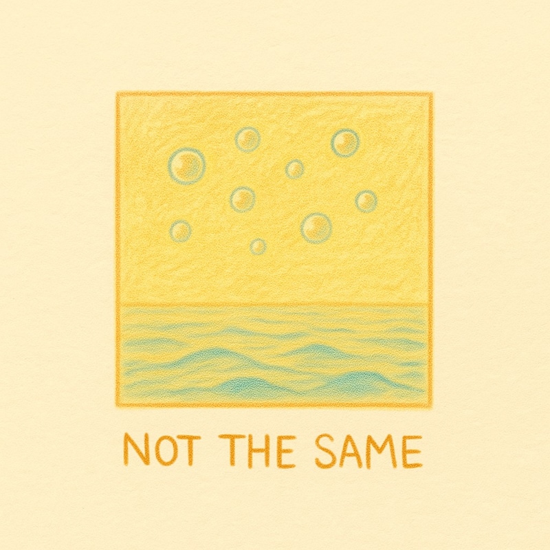 晴弥、UNE、stbによる配信シングル「Not the same」ジャケット。