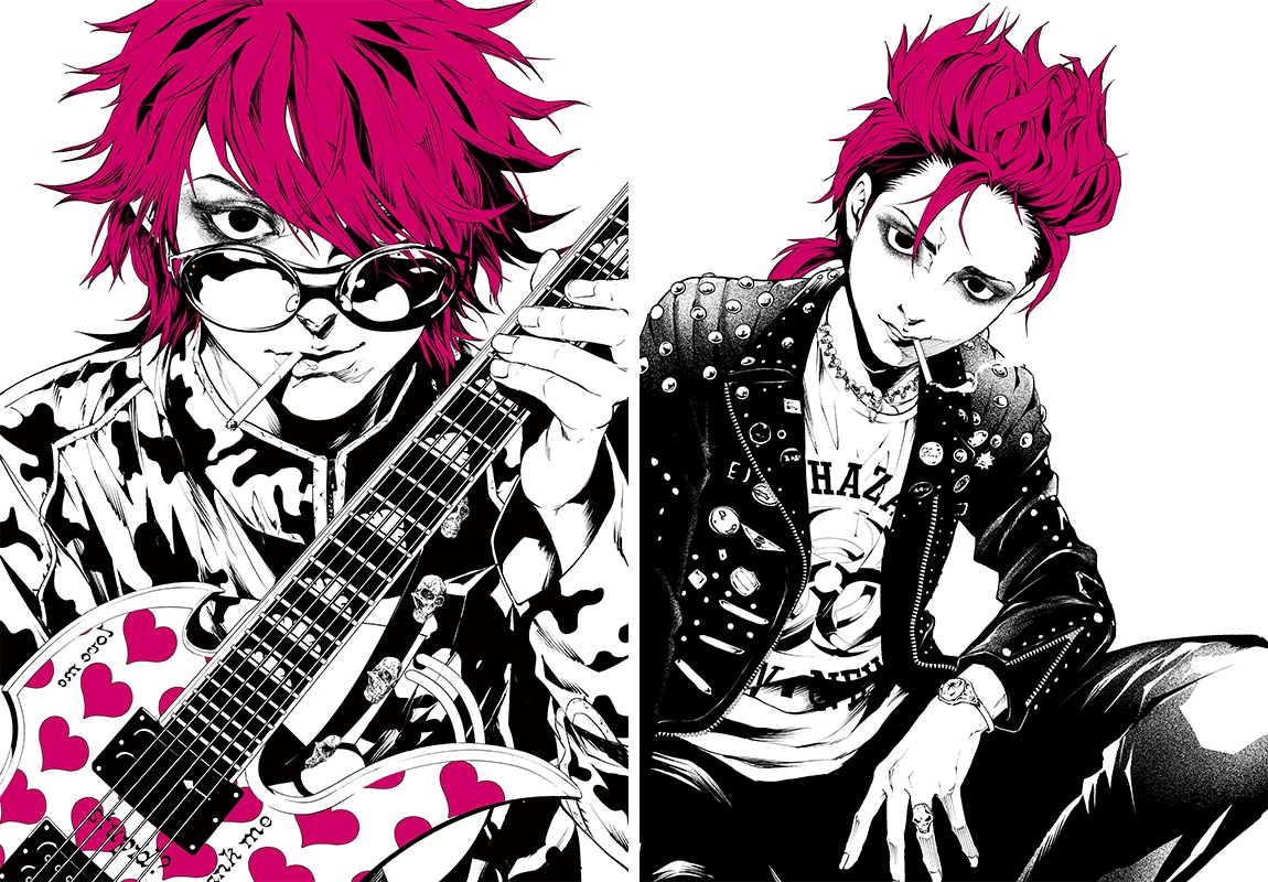 hide生誕60周年でGAINとコラボ、片岡人生と近藤一馬の描き下ろし