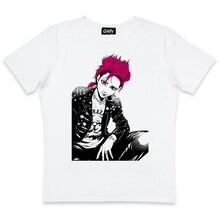hide×片岡人生・近藤一馬コラボTシャツのデザイン。