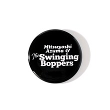 吾妻光良 & The Swinging Boppers 45th Anniversary SPECIAL BANQUET illust Tシャツに付属する缶バッジ。