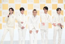 塩﨑太智（左）のボケに笑うM!LK。